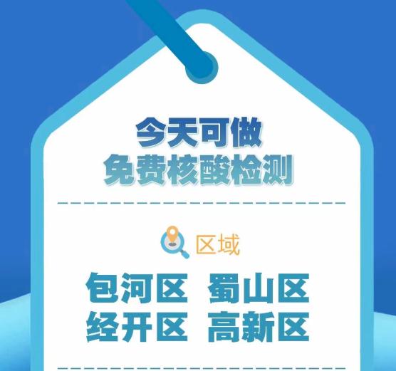 今天,合肥这四区免费核酸检测